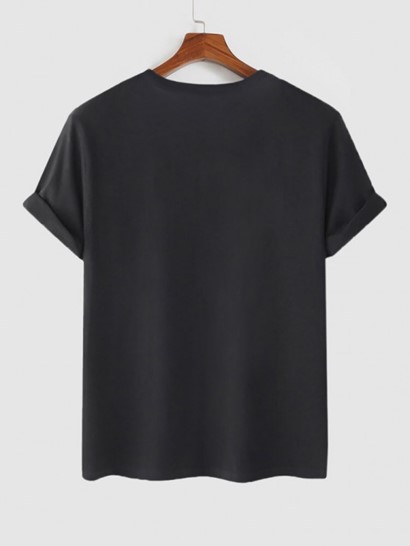 Men's Fruit Pineapple Printed Short Sleeves T-shirt And Drawstring Shorts Set - Image 3